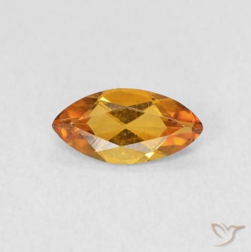0.46ct Natural Naranja medio Citrino, Marquesa, VVS-VS