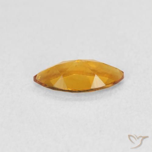 Citrino Naranja medio natural de 0.46 ct, Marquesa, VVS-VS