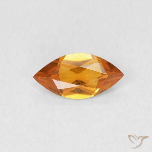 0.47ct Natural Naranja medio Citrino, Marquesa, VVS