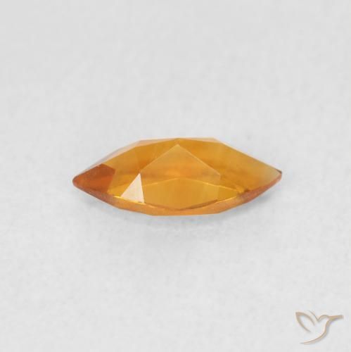 Citrino Naranja medio natural de 0.47 ct, Marquesa, VVS