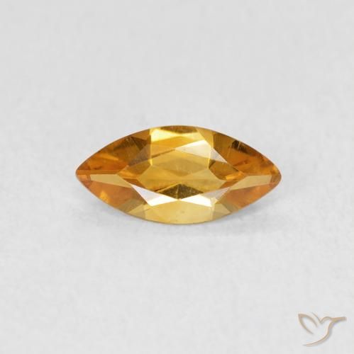 0.44ct Natural Dorado naranja intenso Citrino, Marquesa, VVS