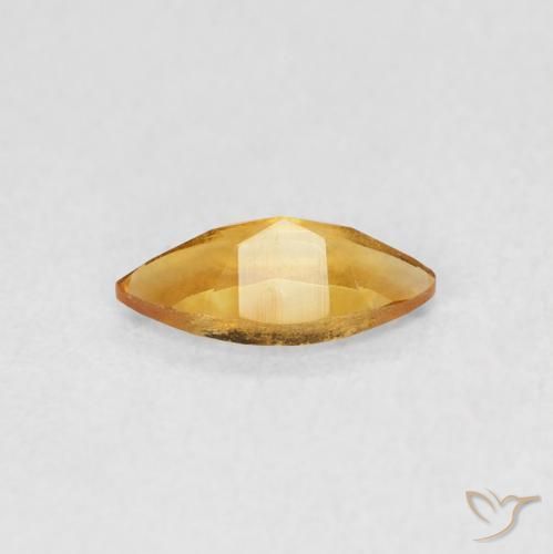 Citrino Dorado naranja intenso natural de 0.44 ct, Marquesa, VVS