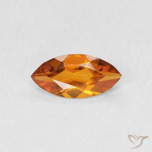 0.47ct Natural Naranja medio Citrino, Marquesa, VS