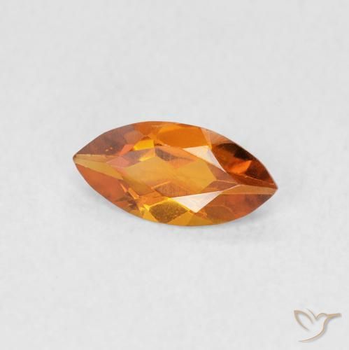 Citrino Naranja medio natural de 0.47 ct, Marquesa, VS
