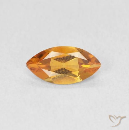 0.48ct Natural Naranja medio Citrino, Marquesa, VVS