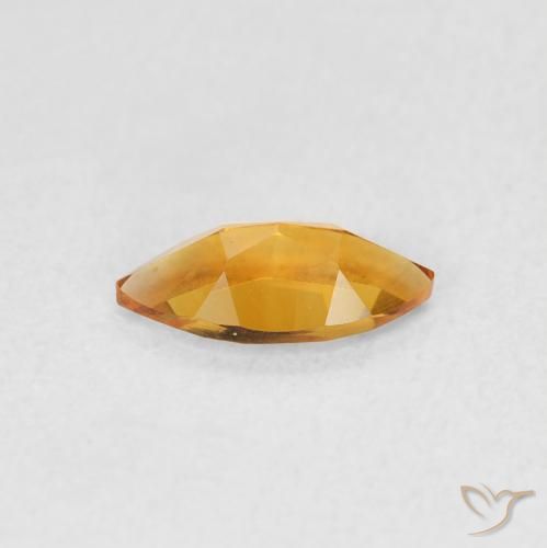 Citrino Naranja medio natural de 0.48 ct, Marquesa, VVS