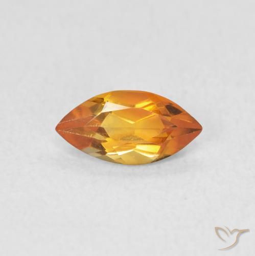 0.48ct Natural Naranja medio Citrino, Marquesa, VVS