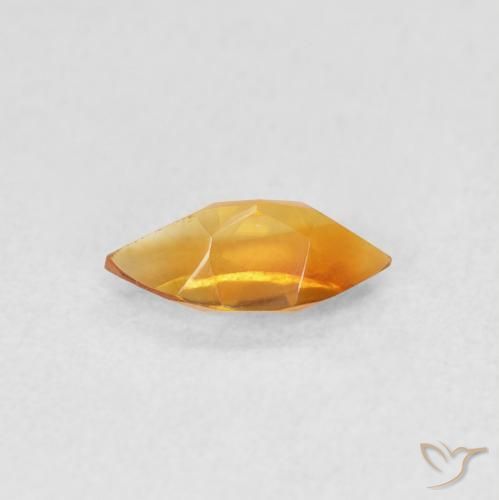 Citrino Naranja medio natural de 0.48 ct, Marquesa, VVS