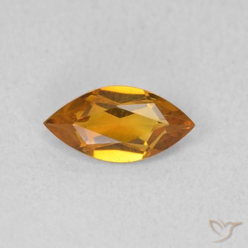 0.50ct Natural Dorado naranja intenso Citrino, Marquesa, VVS