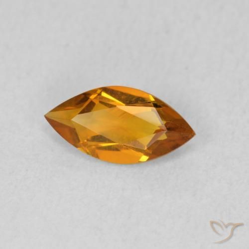 Citrino Dorado naranja intenso natural de 0.50 ct, Marquesa, VVS