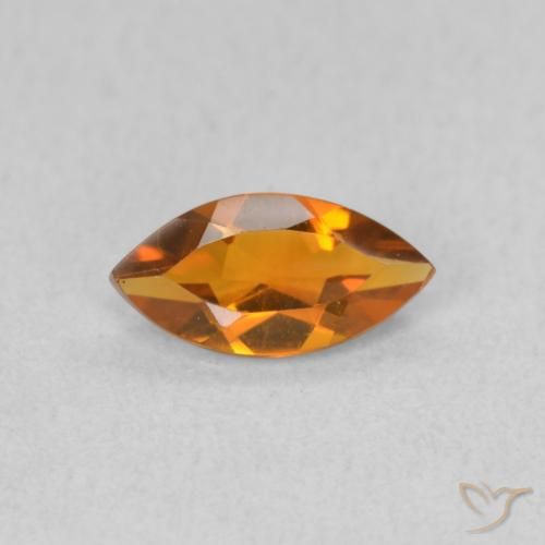 0.50ct Natural Naranja medio Citrino, Marquesa, VVS