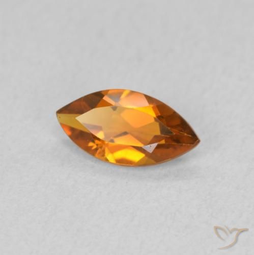 Citrino Naranja medio natural de 0.50 ct, Marquesa, VVS