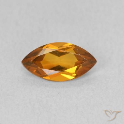 0.55ct Natural Naranja medio Citrino, Marquesa, VVS
