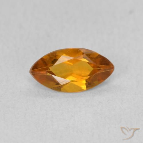 0.49ct Natural Marrón naranja Citrino, Marquesa, VVS-VS