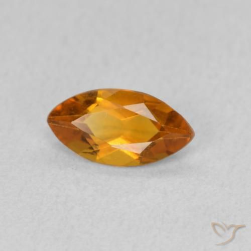 Citrino Marrón naranja natural de 0.49 ct, Marquesa, VVS-VS