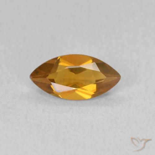 0.48ct Natural Naranja dorado Citrino, Marquesa, VVS