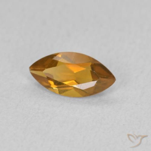Citrino Naranja dorado natural de 0.48 ct, Marquesa, VVS