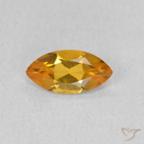 0.45ct Natural Naranja dorado Citrino, Marquesa, VVS