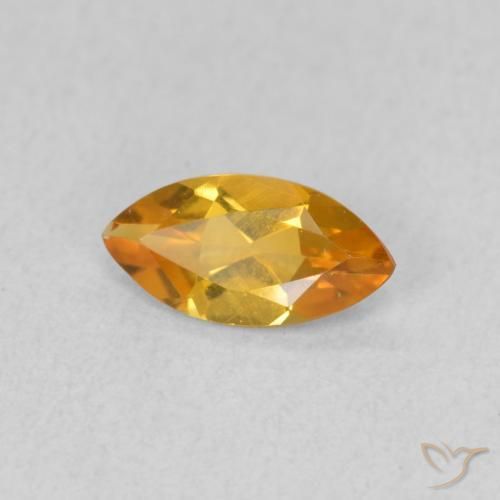 Citrino Naranja dorado natural de 0.45 ct, Marquesa, VVS