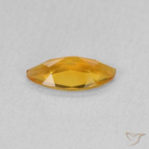 Citrino Dorado naranja oscuro natural de 0.43 ct, Marquesa, VVS