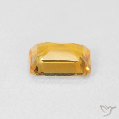 Citrino Dorado claro natural de 1.18 ct, Corte Octágono / Esmeralda, VVS