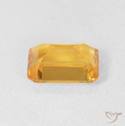 Citrino Medium Light Orange-Gold natural de 1.49 ct, Corte Octágono / Esmeralda, VVS