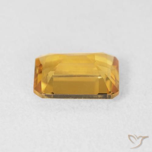 Citrino Dorado naranja natural de 1.37 ct, Corte Octágono / Esmeralda, VVS-VS
