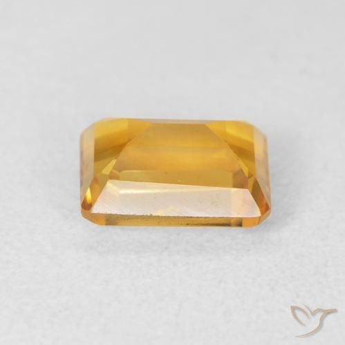 Citrino Dorado medio natural de 1.58 ct, Corte Octágono / Esmeralda, VVS-VS