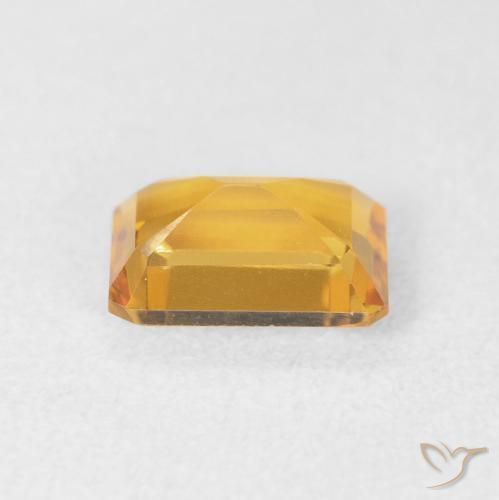 Citrino Medium Light Orange-Gold natural de 1.40 ct, Corte Octágono / Esmeralda, VVS