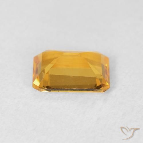 Citrino Medium Light Orange-Gold natural de 1.15 ct, Corte Octágono / Esmeralda, VVS