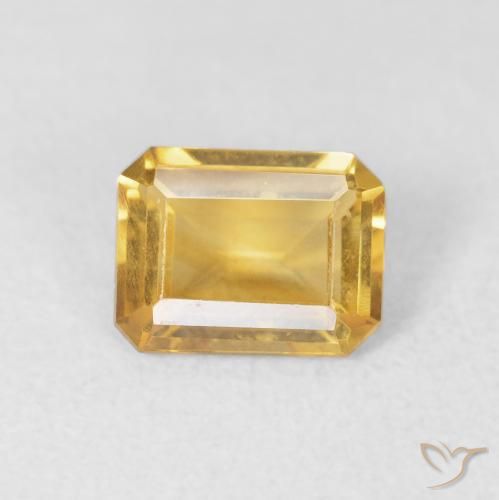 1.25ct Natural Dorado medio Citrino, corte esmeralda, VVS