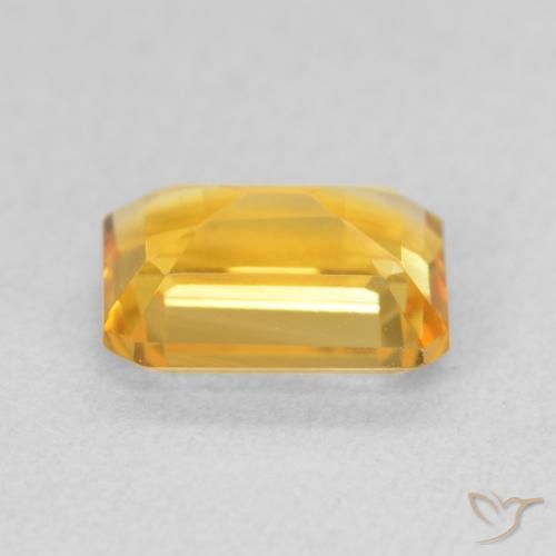 Citrino Medium Light Orange-Gold natural de 1.54 ct, Corte Octágono / Esmeralda, VVS