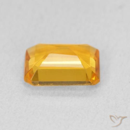 Citrino Medium Light Orange-Gold natural de 1.21 ct, Corte Octágono / Esmeralda, VVS