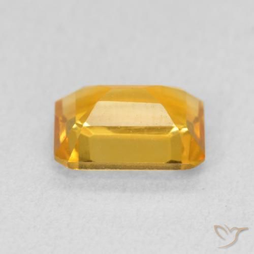 Citrino Naranja dorado natural de 1.36 ct, Corte Octágono / Esmeralda, VVS-VS