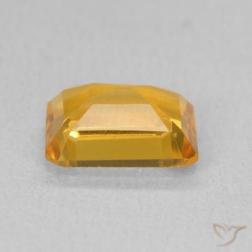 Citrino Dorado-naranja medio natural de 1.42 ct, Corte Octágono / Esmeralda, VVS