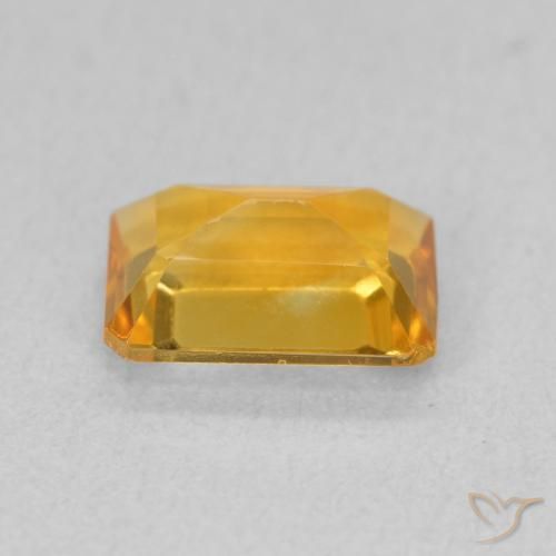 Citrino Dorado medio natural de 1.26 ct, Corte Octágono / Esmeralda, VVS