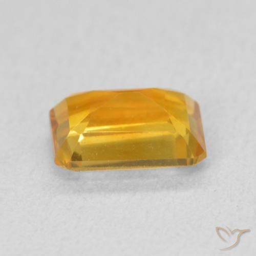 Citrino Dorado naranja intenso natural de 1.34 ct, Corte Octágono / Esmeralda, VVS