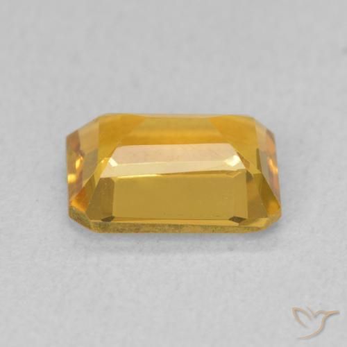 Citrino Naranja dorado intenso natural de 1.35 ct, Corte Octágono / Esmeralda, VVS-VS