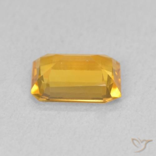 Citrino Naranja dorado natural de 1.03 ct, Corte Octágono / Esmeralda, VVS-VS