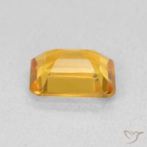 Citrino Dorado medio natural de 1.29 ct, Corte Octágono / Esmeralda, VVS-VS