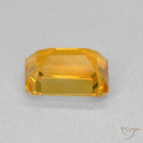 Citrino Dorado naranja intenso natural de 1.42 ct, Corte Octágono / Esmeralda, VVS