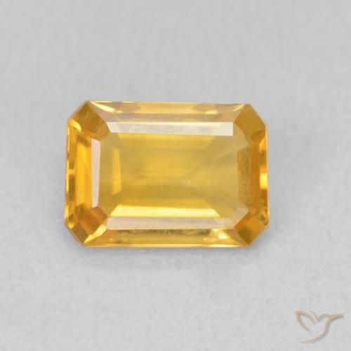 1.07ct Natural Dorado medio Citrino, corte esmeralda, VVS-VS