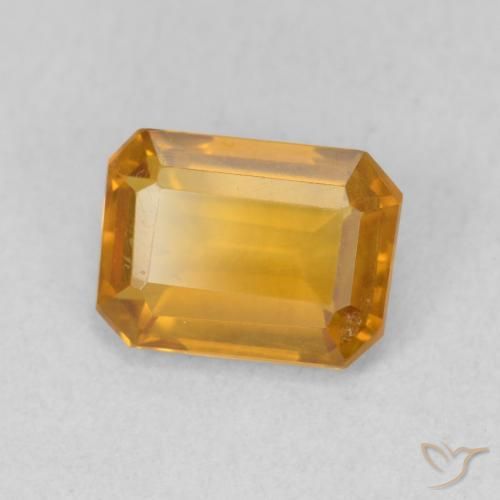 Citrino Dorado naranja oscuro natural de 1.21 ct, Corte Octágono / Esmeralda, VVS-VS
