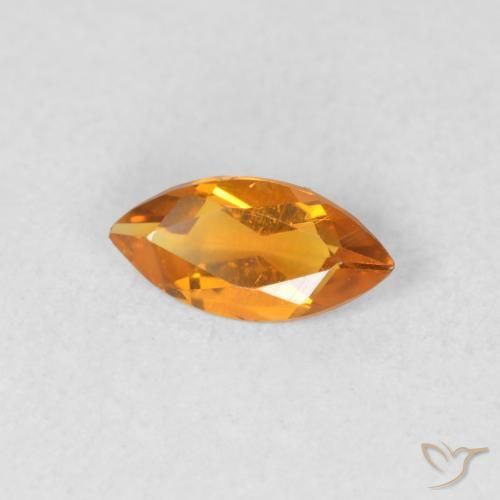 Citrino Naranja albaricoque natural de 0.40 ct, Marquesa, VVS-VS