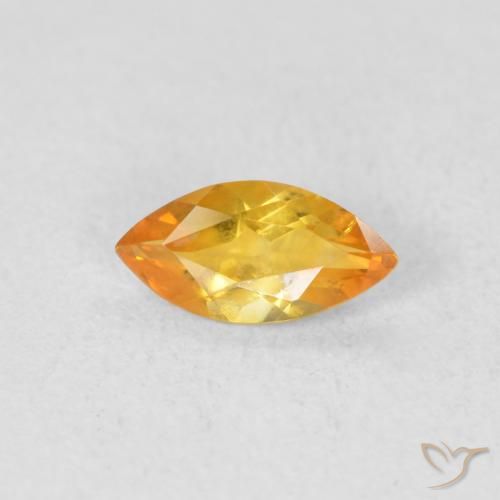 0.44ct Natural Dorado medio Citrino, Marquesa, VVS-VS