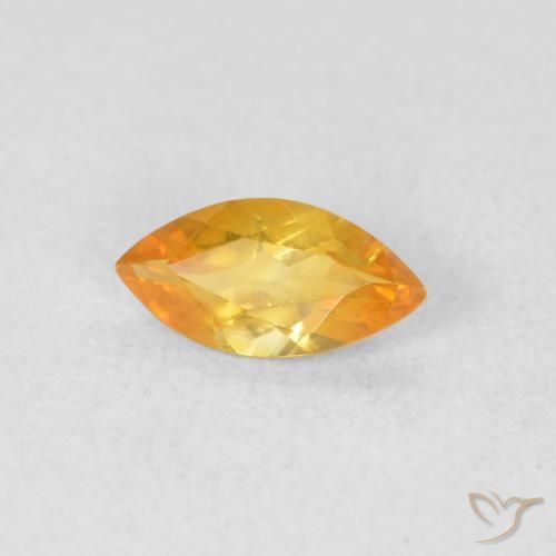 Citrino Dorado medio natural de 0.44 ct, Marquesa, VVS-VS