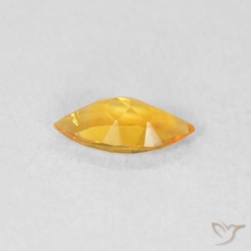 Citrino Dorado medio natural de 0.44 ct, Marquesa, VVS-VS