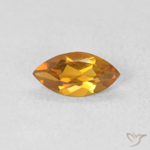 0.47ct Natural Dorado naranja Citrino, Marquesa, VVS-VS
