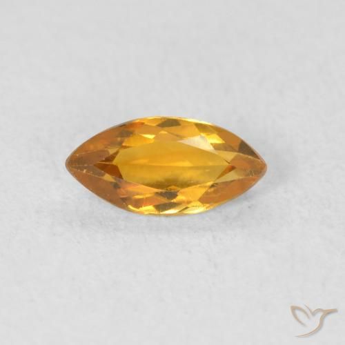 0.51ct Natural Dorado naranja Citrino, Marquesa, VVS-VS