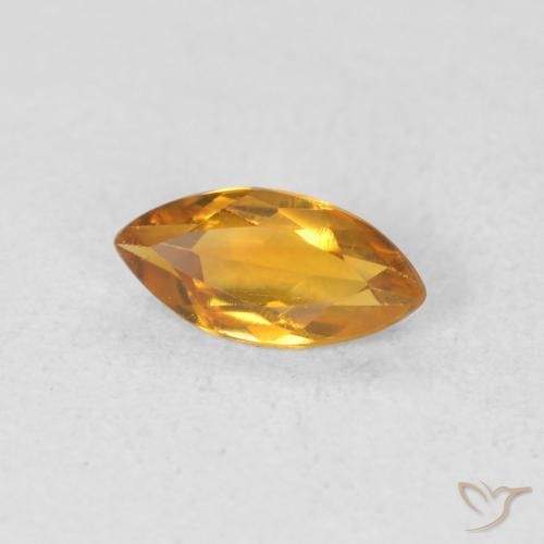 Citrino Dorado naranja natural de 0.51 ct, Marquesa, VVS-VS